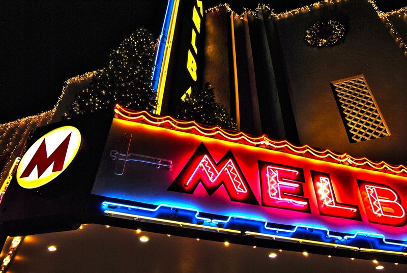 The Melba marquee at night